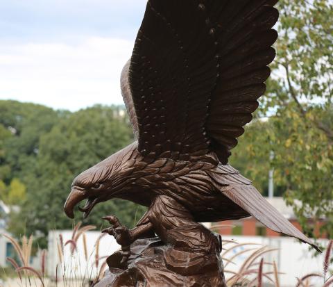Close up of Eagle on monument at VeteransMemorialPark.us